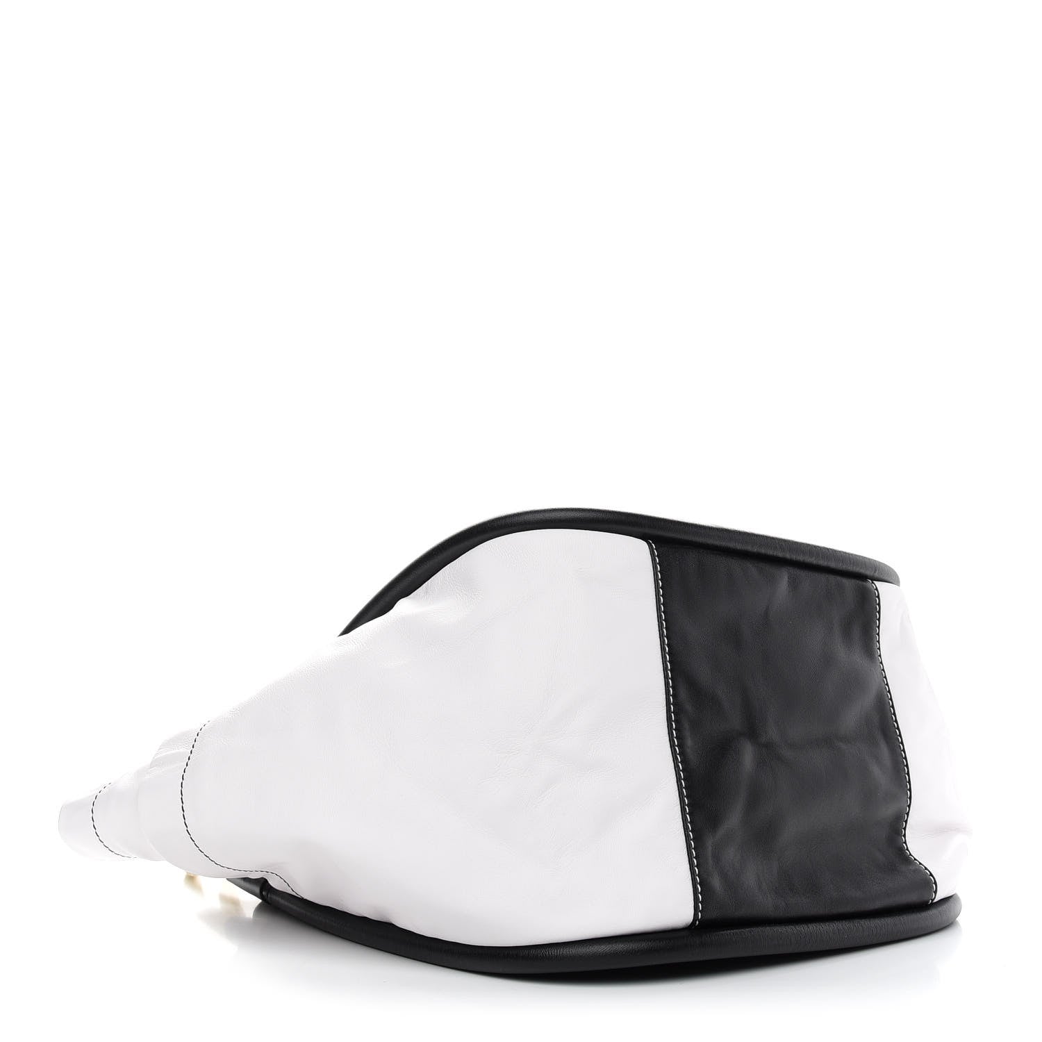 Proenza Schouler Nappa Colorblock Side Pockets Tote Black White 4 of 8