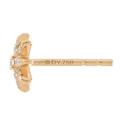David Yurman 18K Yellow Gold Diamond Petite Starburst Earrings 4 of 5