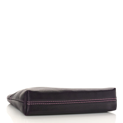 Chanel Lambskin Lax Pochette Dark Purple 4 of 10