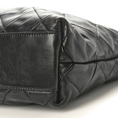 Loewe Nappa Pleated Small Flamenco Knot Bag Black 9 of 9