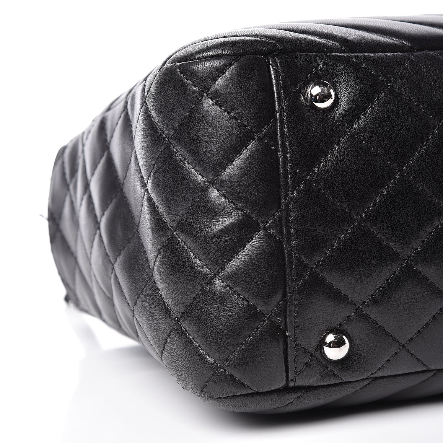 Chanel Lambskin Surpique Chevron Quilted Tote Black 12 of 14