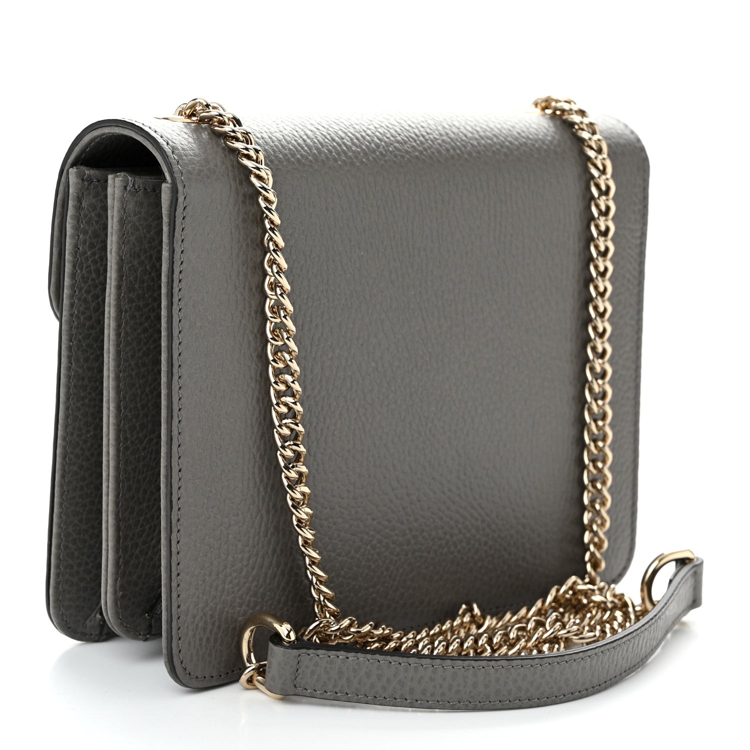 Gucci Dollar Calfskin Small Interlocking G Shoulder Bag Loess 3 of 10