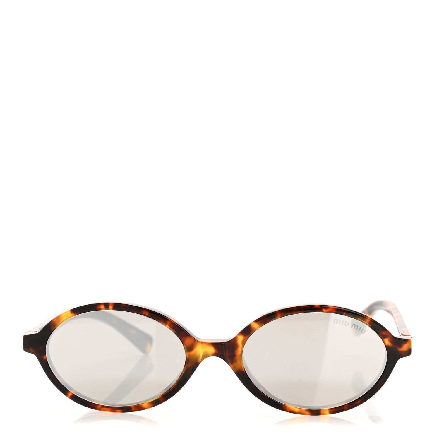 Miu Miu Acetate Oval Regard Sunglasses SMU04Z Tortoise 2 of 9