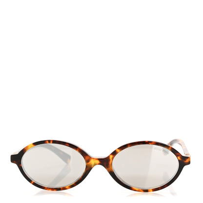 Miu Miu Acetate Oval Regard Sunglasses SMU04Z Tortoise 2 of 9