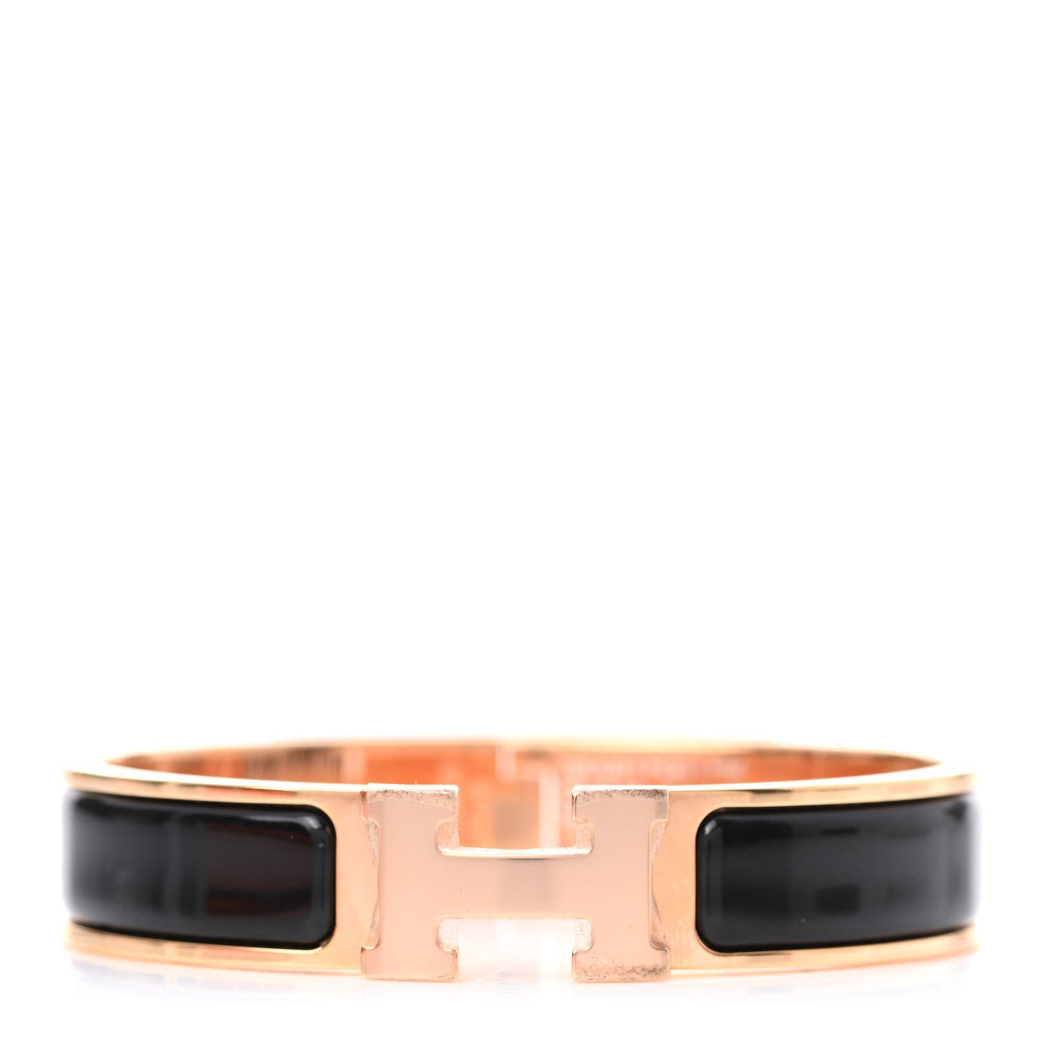 Hermes Enamel Narrow Clic Clac H Bracelet PM Black 1 of 8