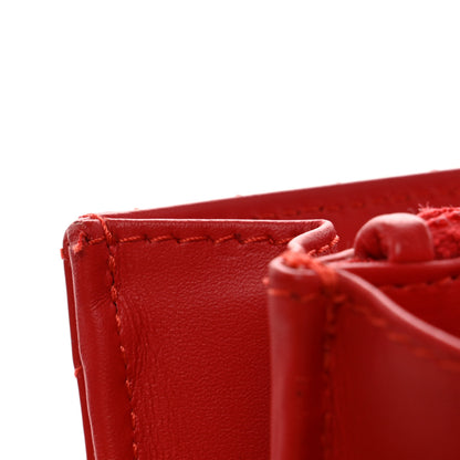 Chanel Patent Chevron Quilted Large Gusset Flap Wallet Red 9 of 10