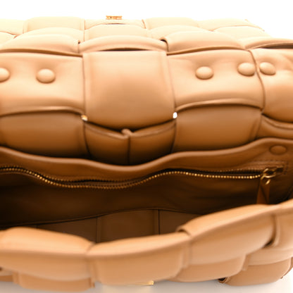 Bottega Veneta Lambskin Maxi Intreccio Padded Chain Cassette Crossbody Bag Caramel 10 of 15