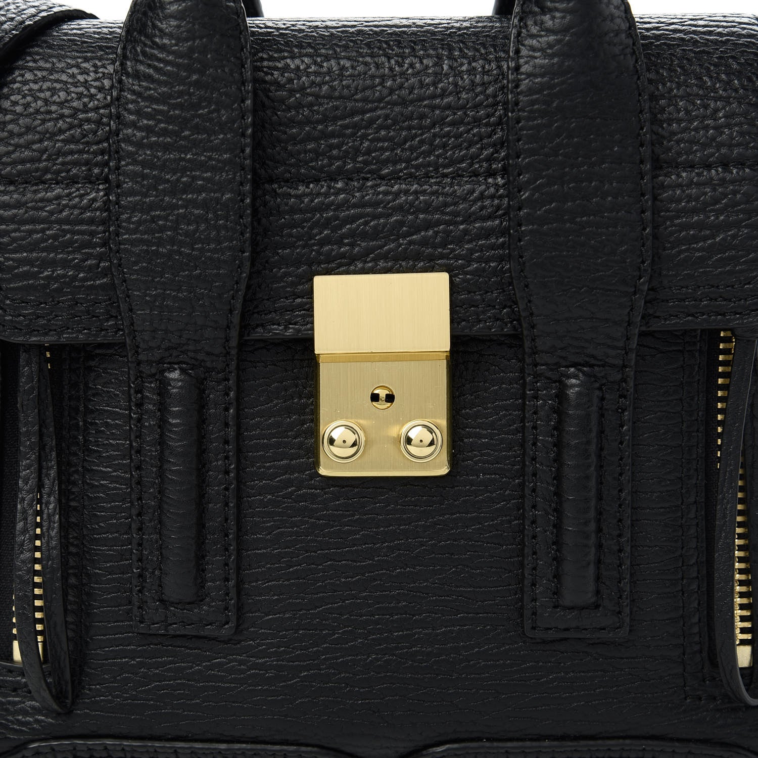 3.1 Phillip Lim Textured Calfskin Mini Pashli Satchel Black 10 of 10