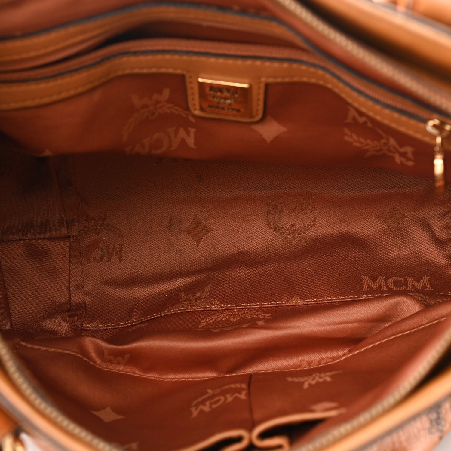 MCM Visetos Essentials Shopper Tote Small Cognac 5 of 21
