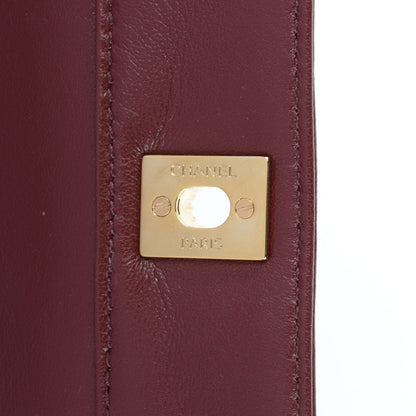 Chanel Sheepskin Quilted Small Mademoiselle Vintage Flap Dark Red 7 of 10