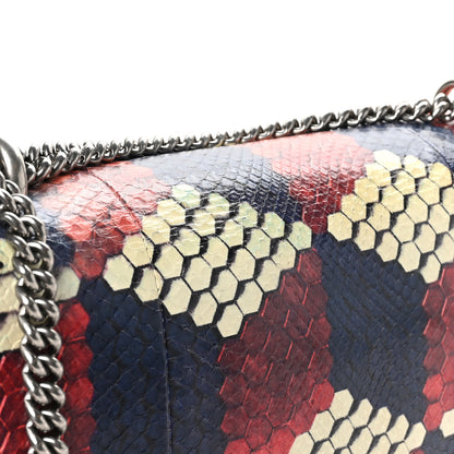 Gucci Snakeskin Cubic Medium Dionysus Shoulder Bag Red White Blue 12 of 12