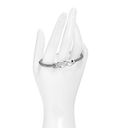 John Hardy Sterling Silver Diamond 5mm Asli Pave Station Bracelet 2 of 4