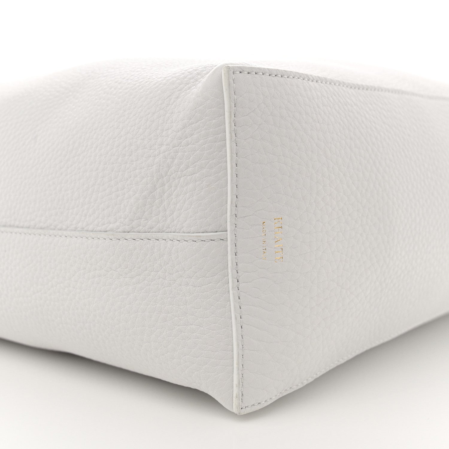 Khaite Pebbled Sport Calfskin Frida Tote Optic White 10 of 12