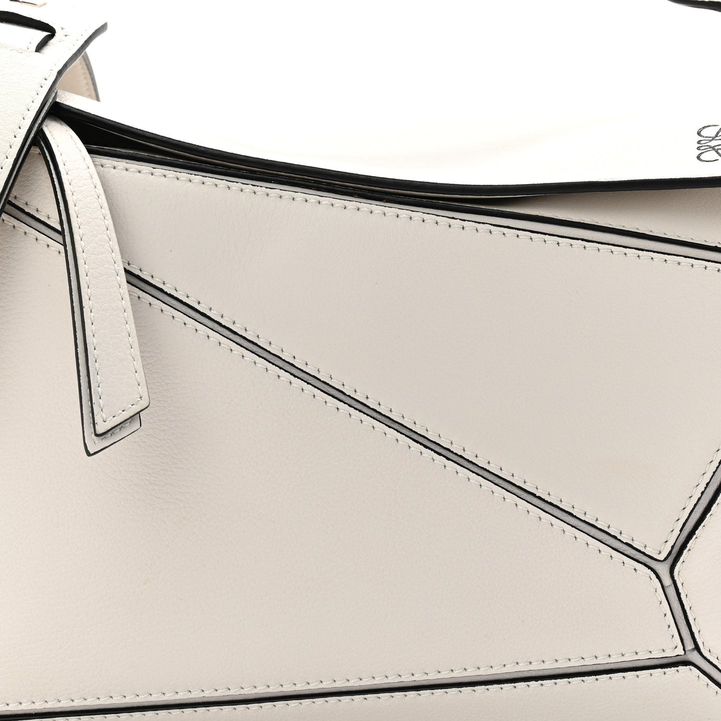 Calfskin Small Puzzle Bag White