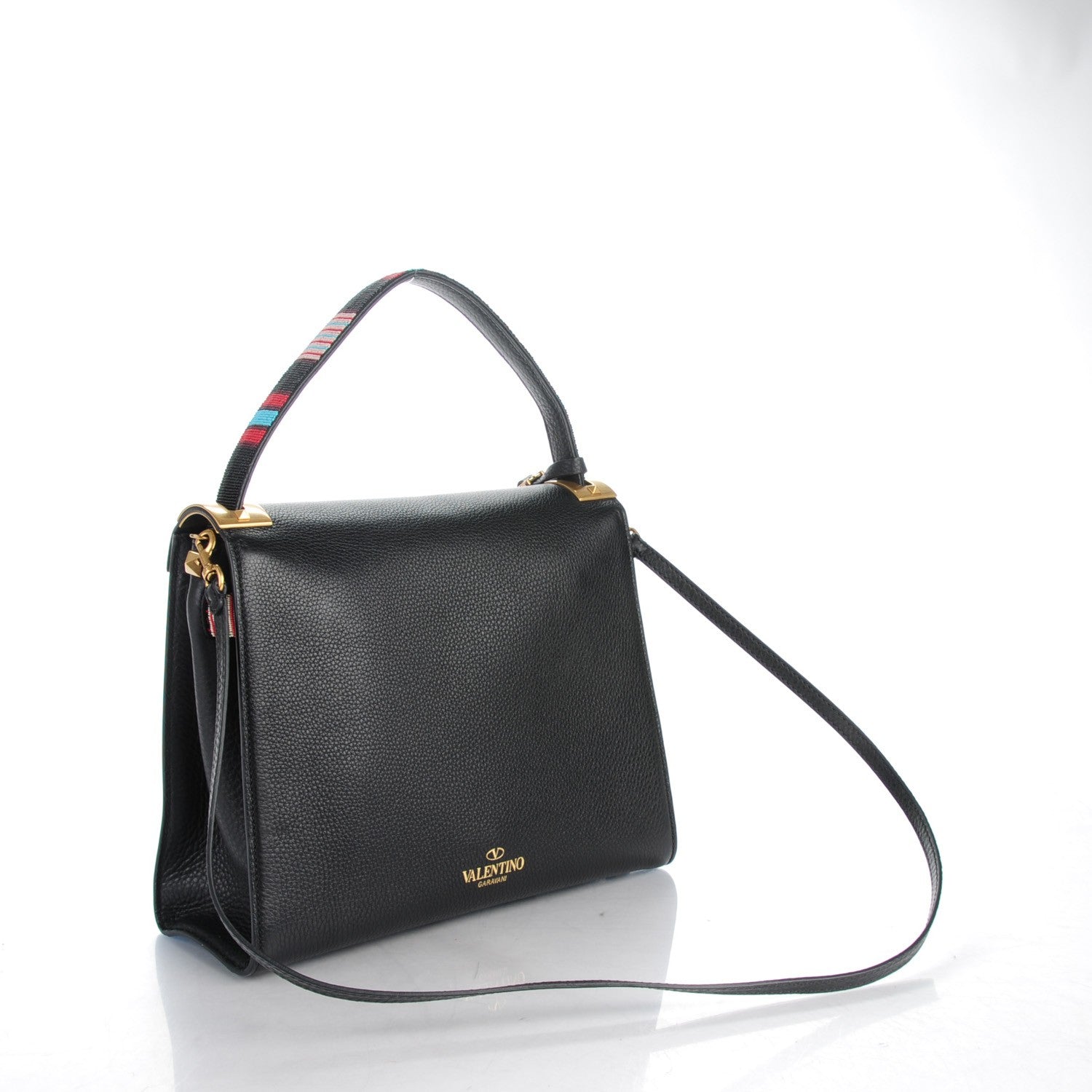 Valentino Garavani Grained Calfskin Beaded My Rockstud Frame Bag Black 3 of 7