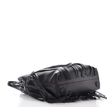 Miu Miu Nappa Fringe Trimmed Bucket Bag Black 4 of 9