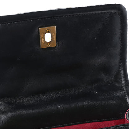 Chanel Shiny Lambskin Flap Clutch With Chain Black 9 of 11