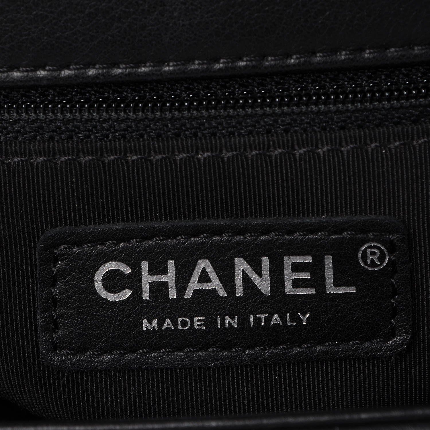 Chanel Calfskin Chevron Quilted Large Boy Flap Black 7 of 7