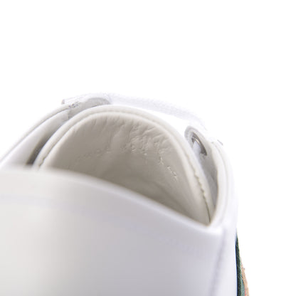 Gucci Calfskin Web Bee Embroidered Womens Ace Sneakers 39.5 White Green 9 of 10