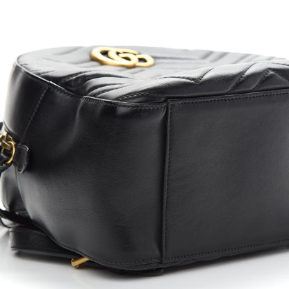 Gucci Calfskin Matelasse GG Marmont Dome Backpack Black 8 of 9