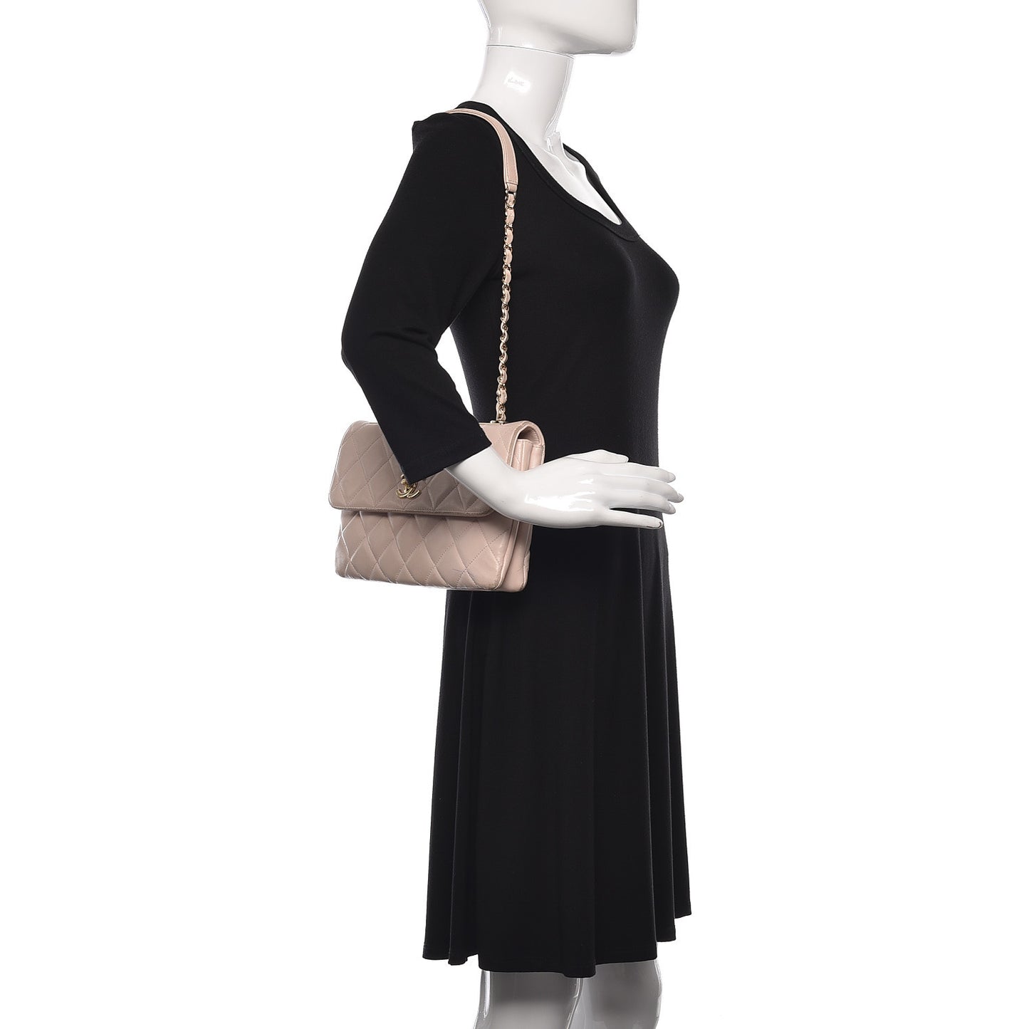 Lambskin Quilted Medium Trendy CC Flap Pink