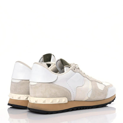 Valentino Garavani Fabric Suede L'Amour Mens Rockrunner Sneakers 41 White 4 of 21