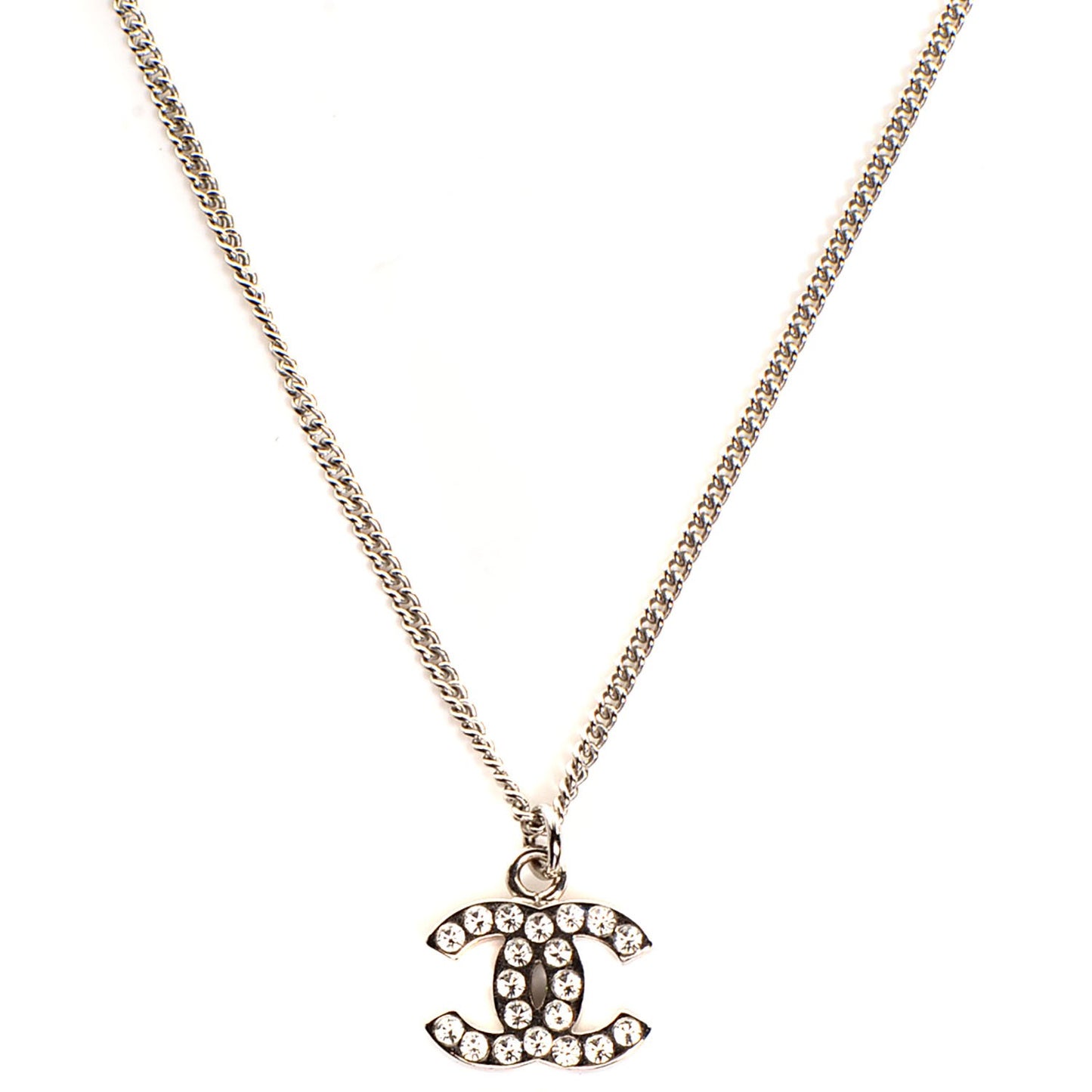 Crystal CC Timeless Necklace Silver
