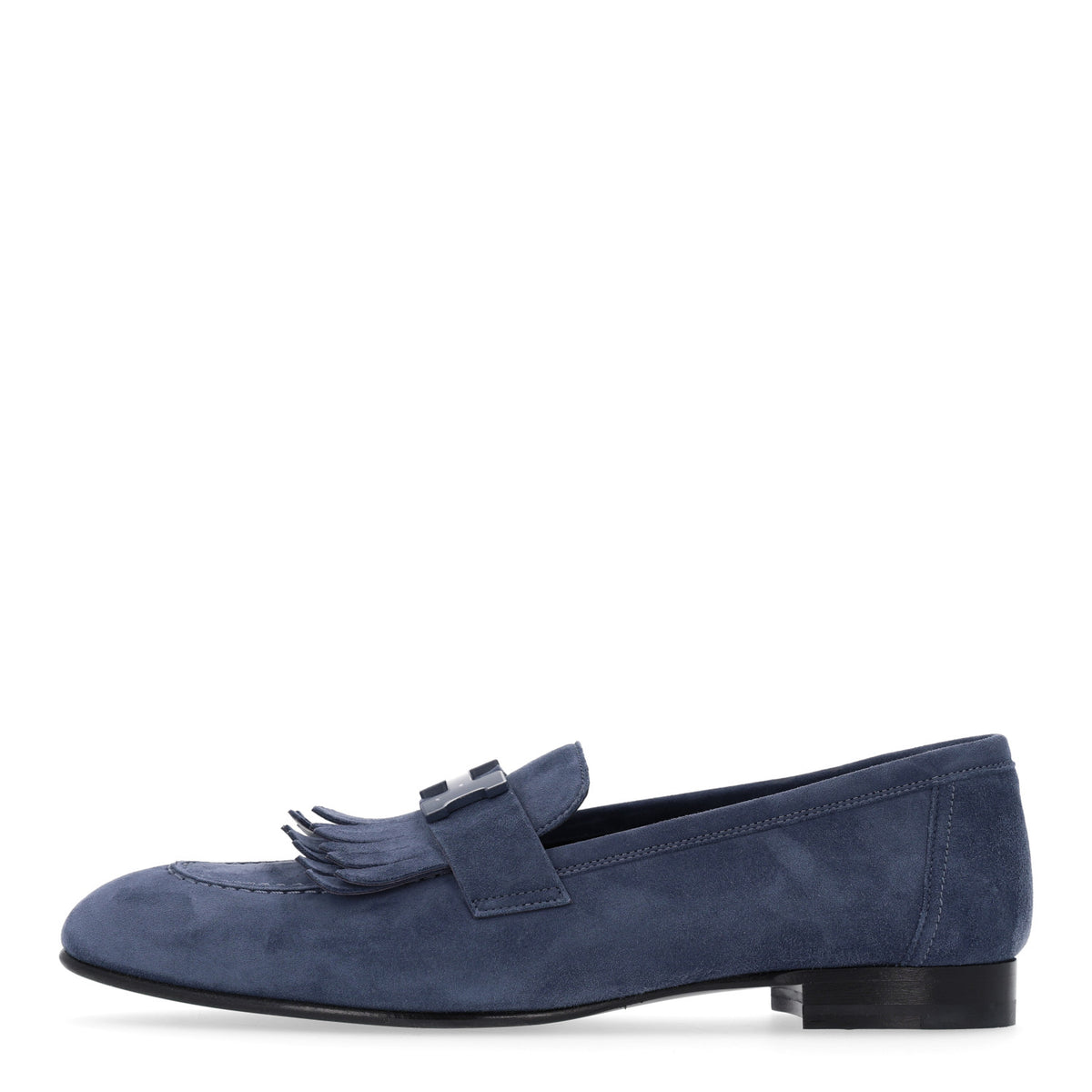 Suede Goatskin Womens Royal Loafers 39 Bleu Celeste