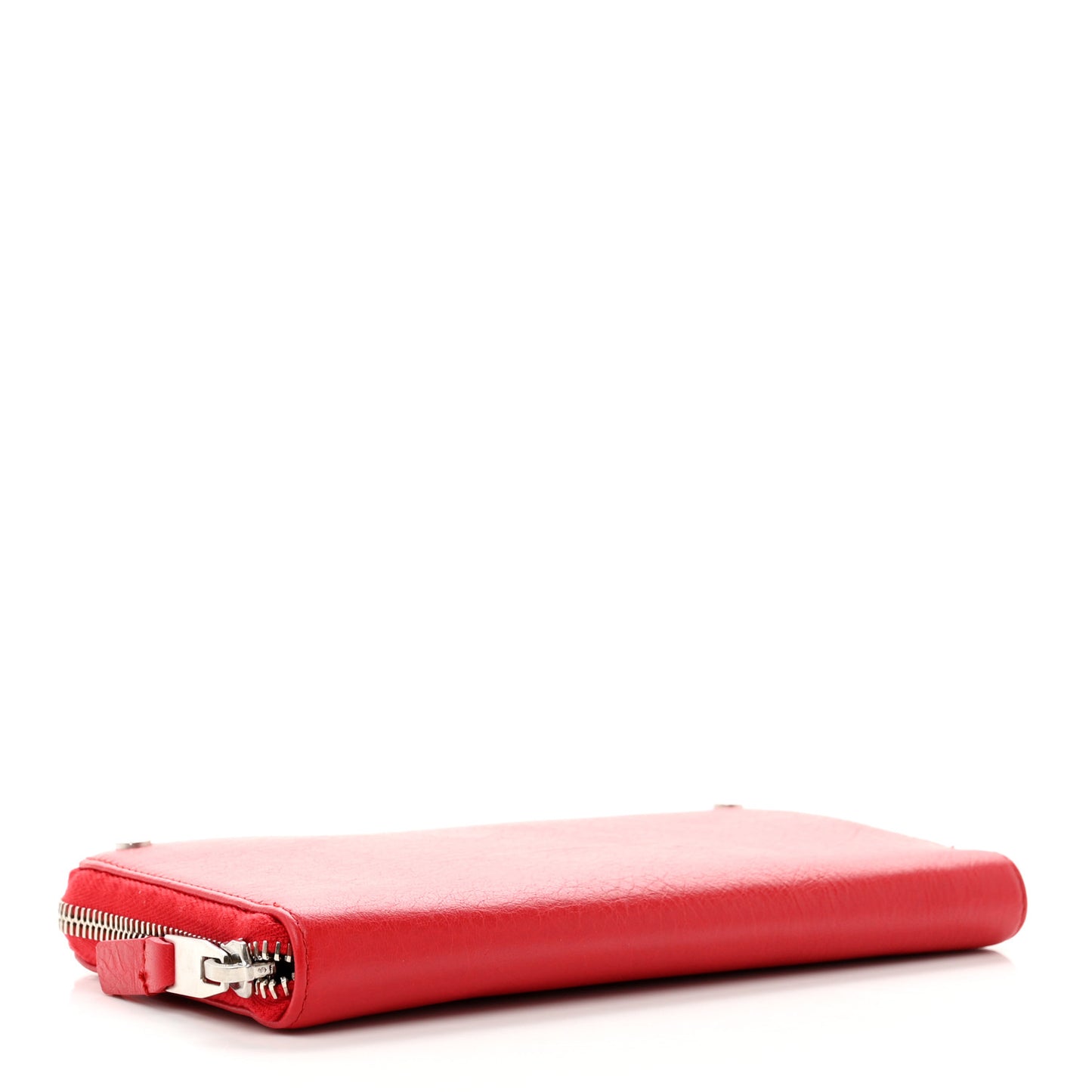 Agneau Continental Zip Around Wallet Cardinal
