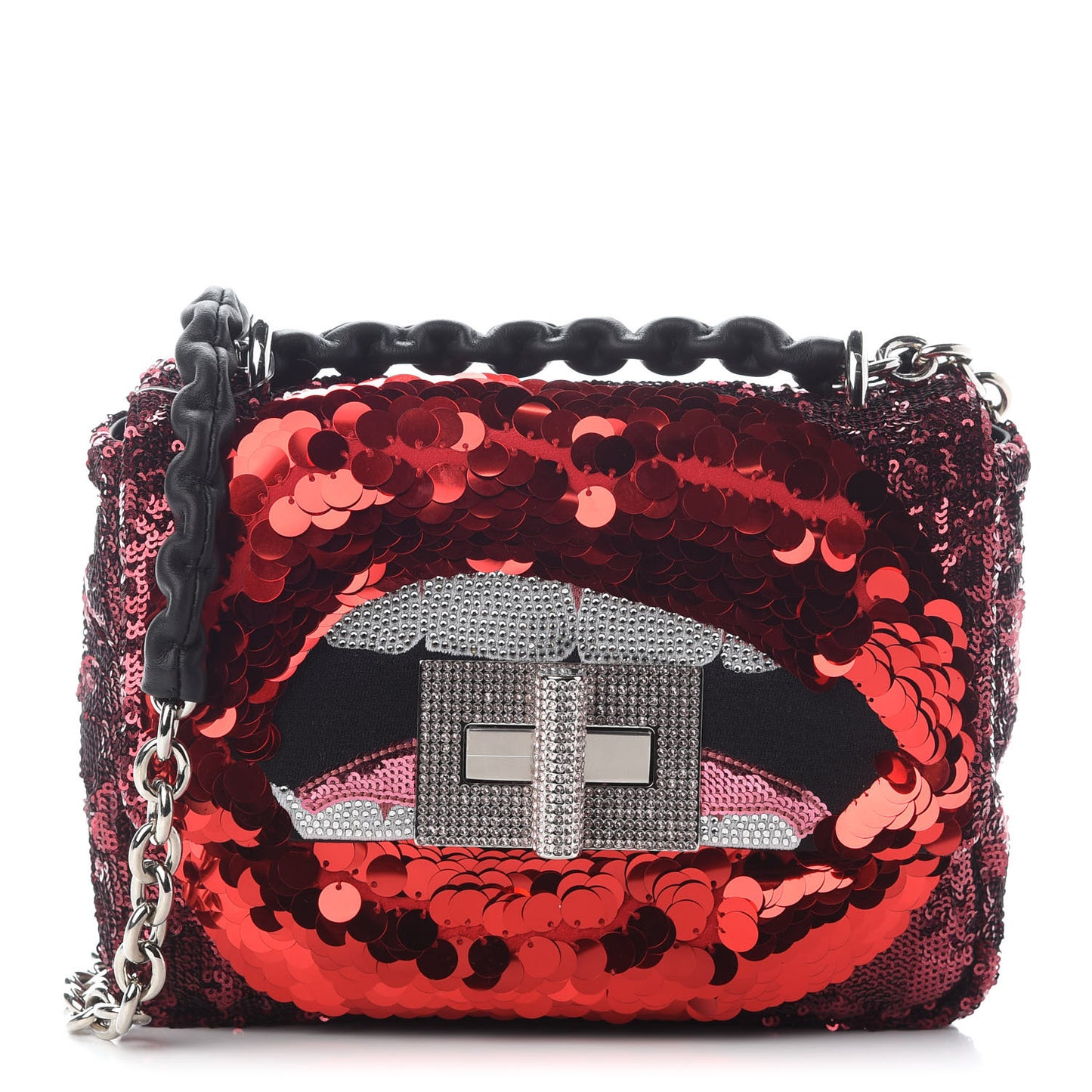 Sequin Kiss Large Natalia Bag Red