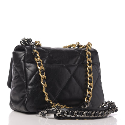 Chanel Goatskin Quilted Medium 19 Flap Black 3 of 11