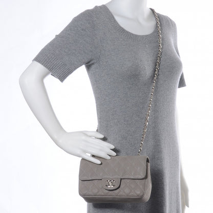 Chanel Caviar Iridescent Quilted Mini Flap Gris 2 of 8