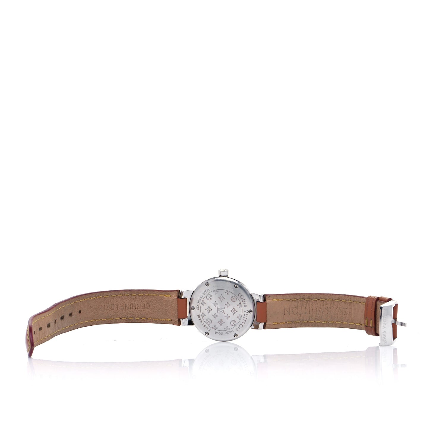 Stainless Steel Calfskin 28mm Tambour Quartz Watch
