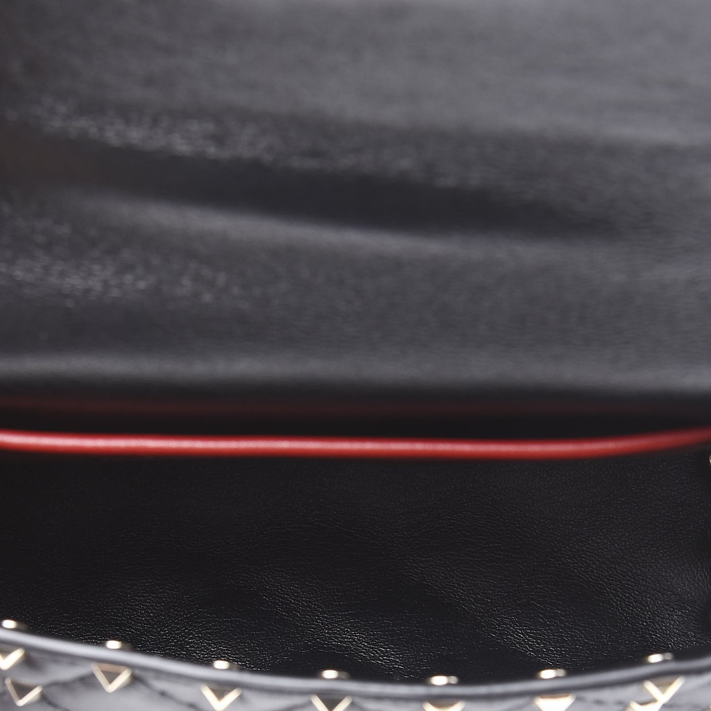 Lambskin Rockstud Spike Belt Bag Black