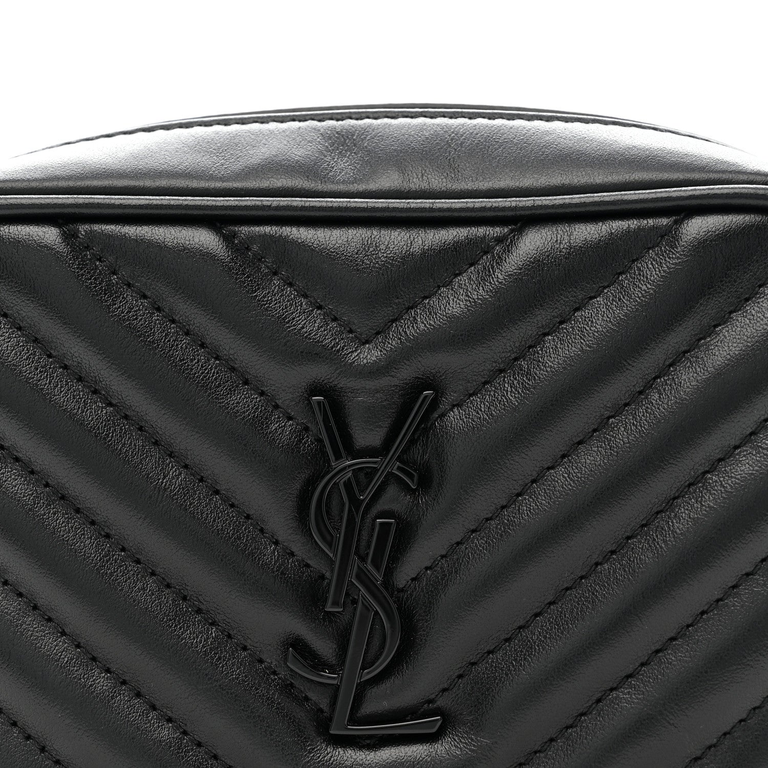 Saint Laurent Calfskin Matelasse Monogram Lou Belt Bag Black 8 of 11