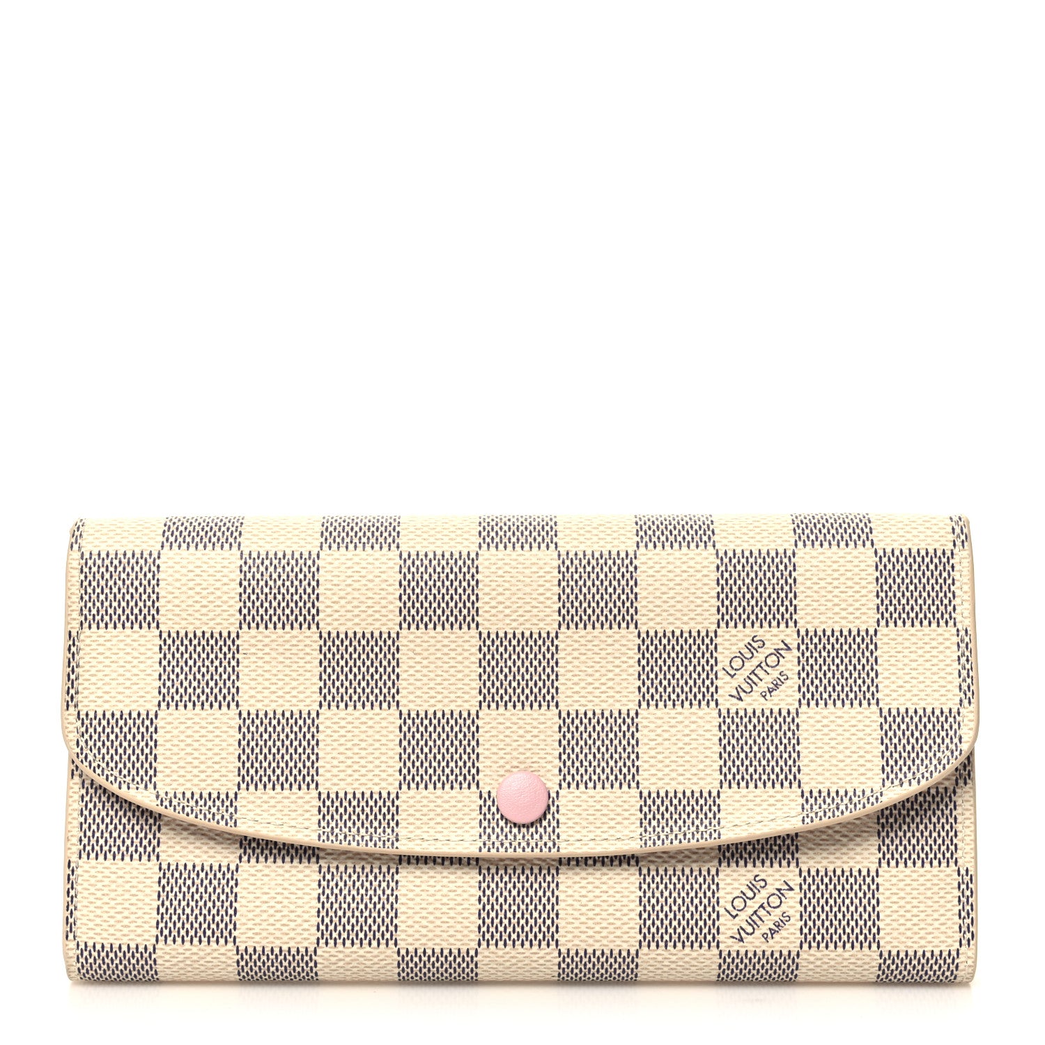 Louis Vuitton Damier Azur Emilie Wallet Rose Ballerine 1 of 11