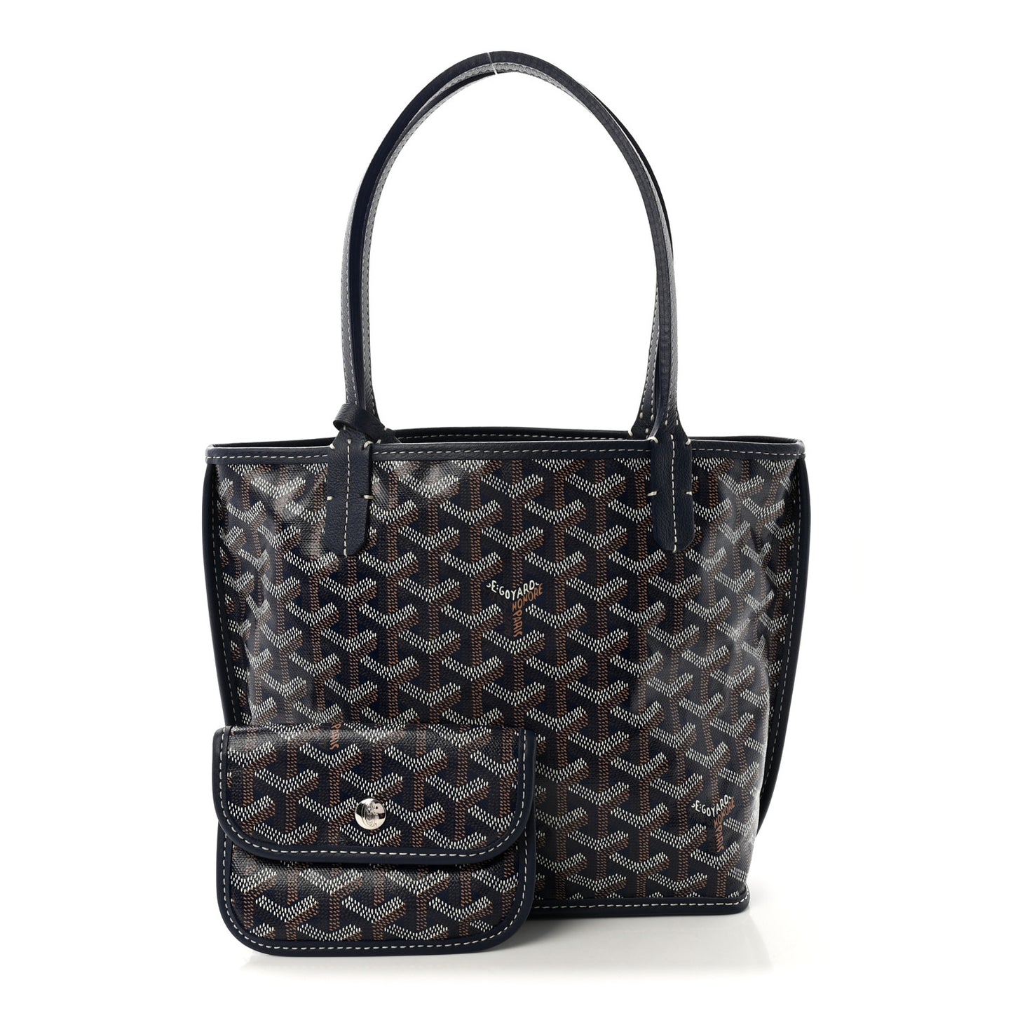 Goyardine Reversible Mini Anjou Navy