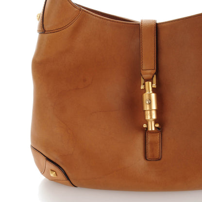 Gucci Calfskin Piston Lock Jackie O Hobo Tan 11 of 11