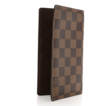 Louis Vuitton Damier Ebene Checkbook Cover Wallet 3 of 7