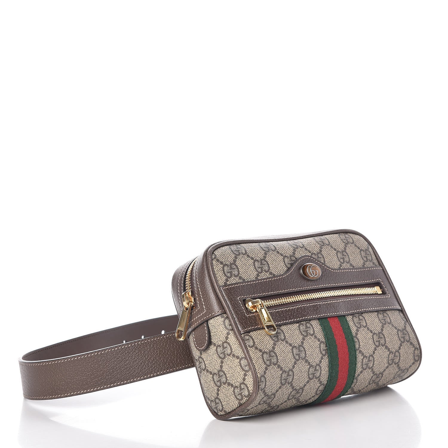 Gucci GG Supreme Monogram Web Small Ophidia Belt Bag 75 30 Dark Brown 4 of 11