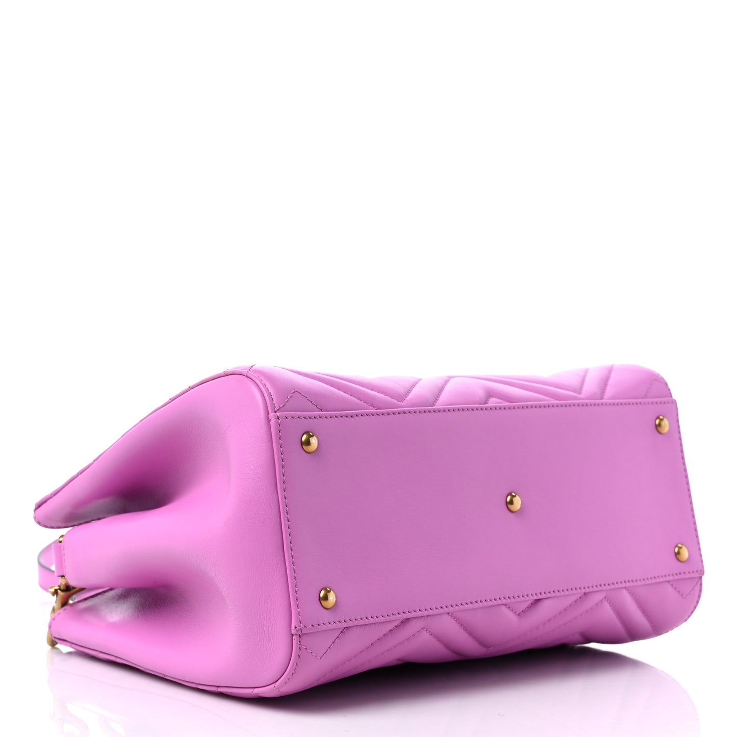 Calfskin Matelasse Small GG Marmont Tote Candy Mousse