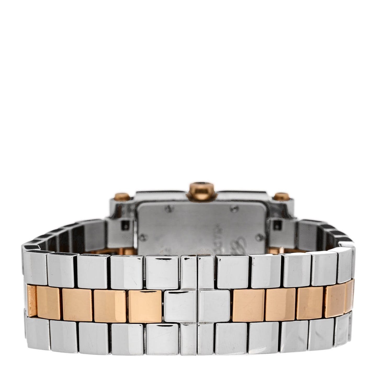 Stainless Steel 18K Rose Gold 7 Diamond Bezel Mother of Pearl 27mm Happy Sport Quartz Watch