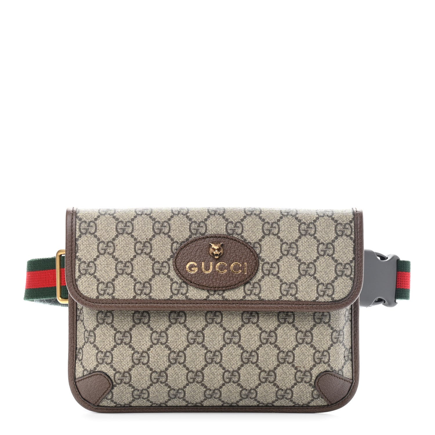 Gucci GG Supreme Monogram Neo Vintage Web Belt Bag Brown 1 of 9
