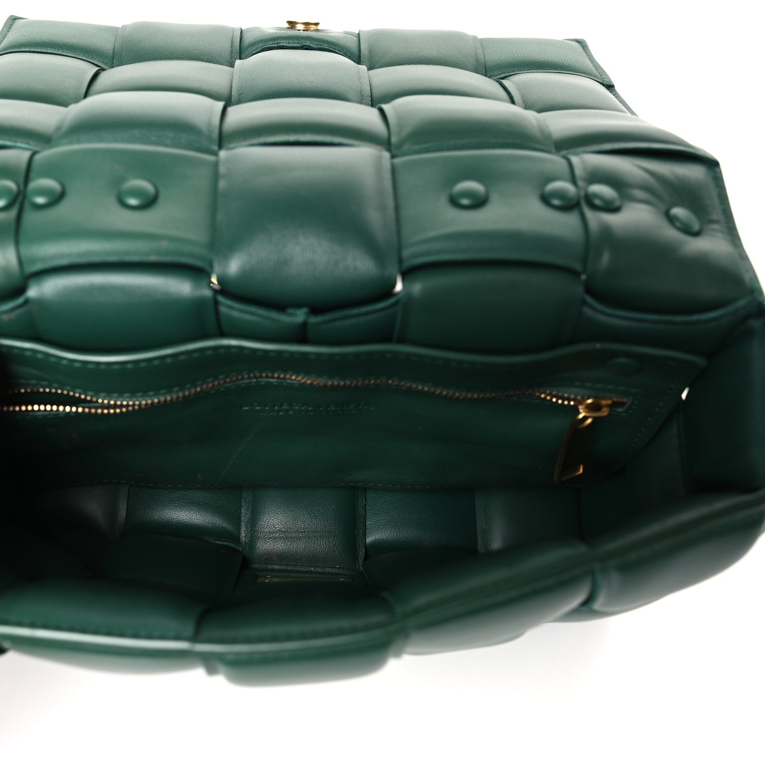 Bottega Veneta Lambskin Maxi Intreccio Padded Chain Cassette Crossbody Bag Raintree 5 of 11
