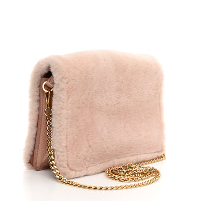 Miu Miu Shearling Goatskin Shoulder Bag 3 of 10