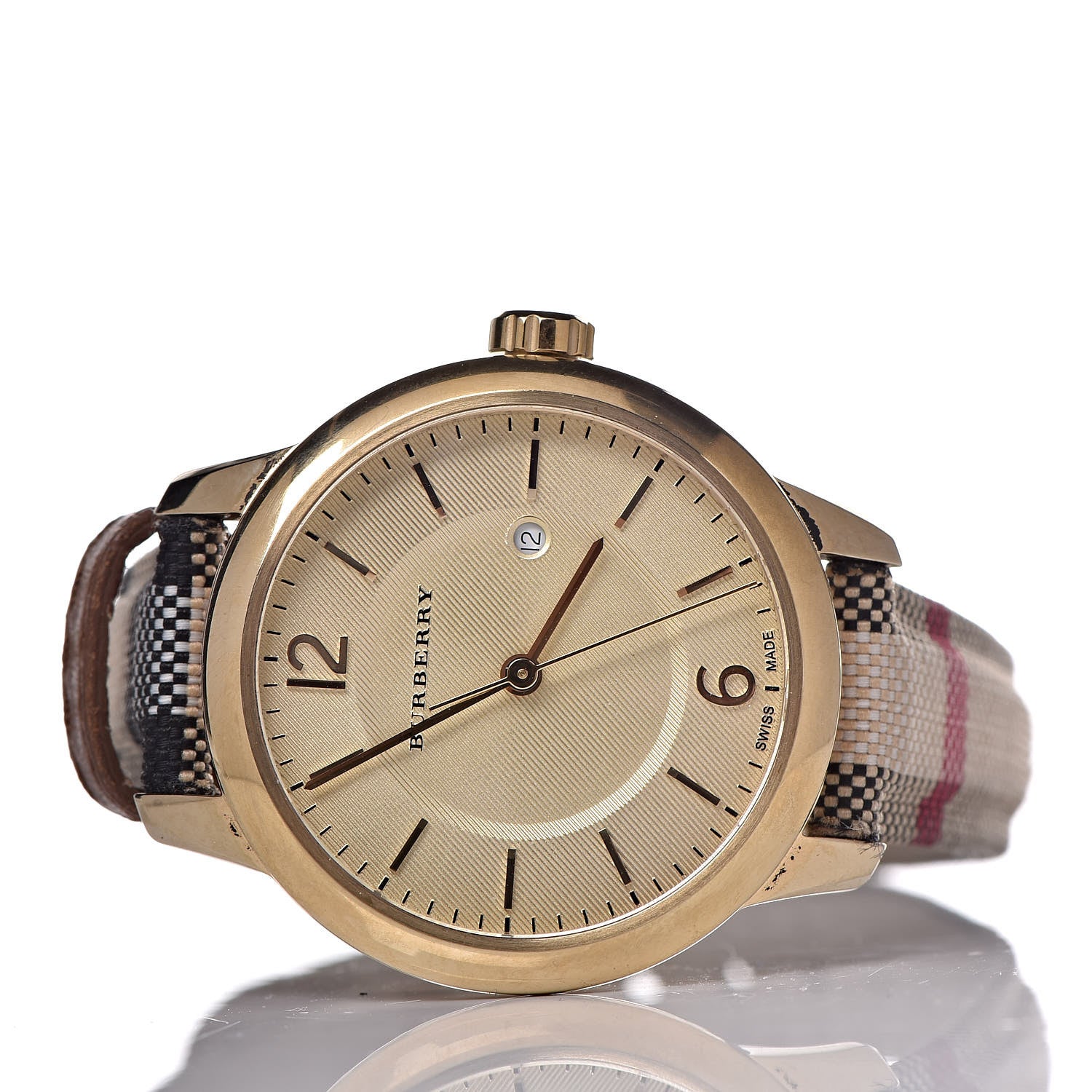 Burberry Stainless Steel Calfskin 32mm Quartz Watch Beige BU10104 3 of 9