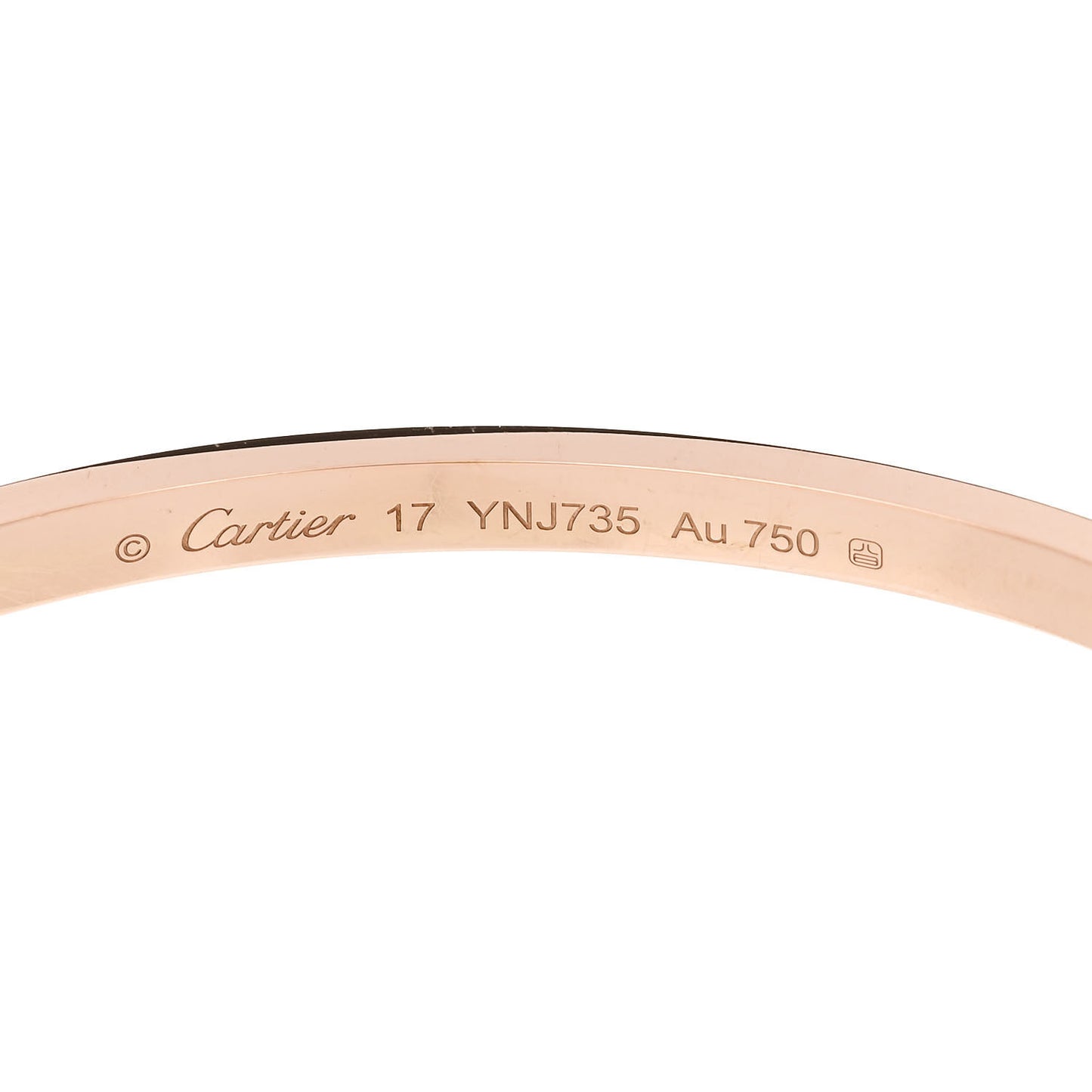 18K Pink Gold Small LOVE Bracelet 17