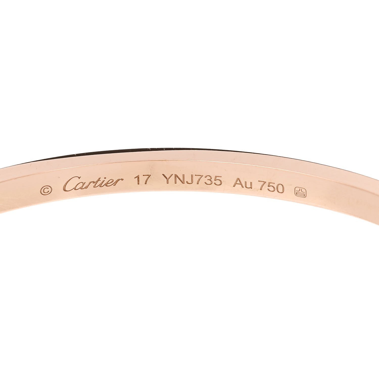 Cartier 18K Pink Gold Small LOVE Bracelet 17 6 of 8