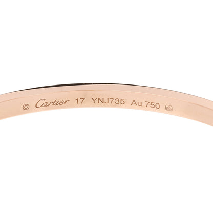 Cartier 18K Pink Gold Small LOVE Bracelet 17 6 of 8