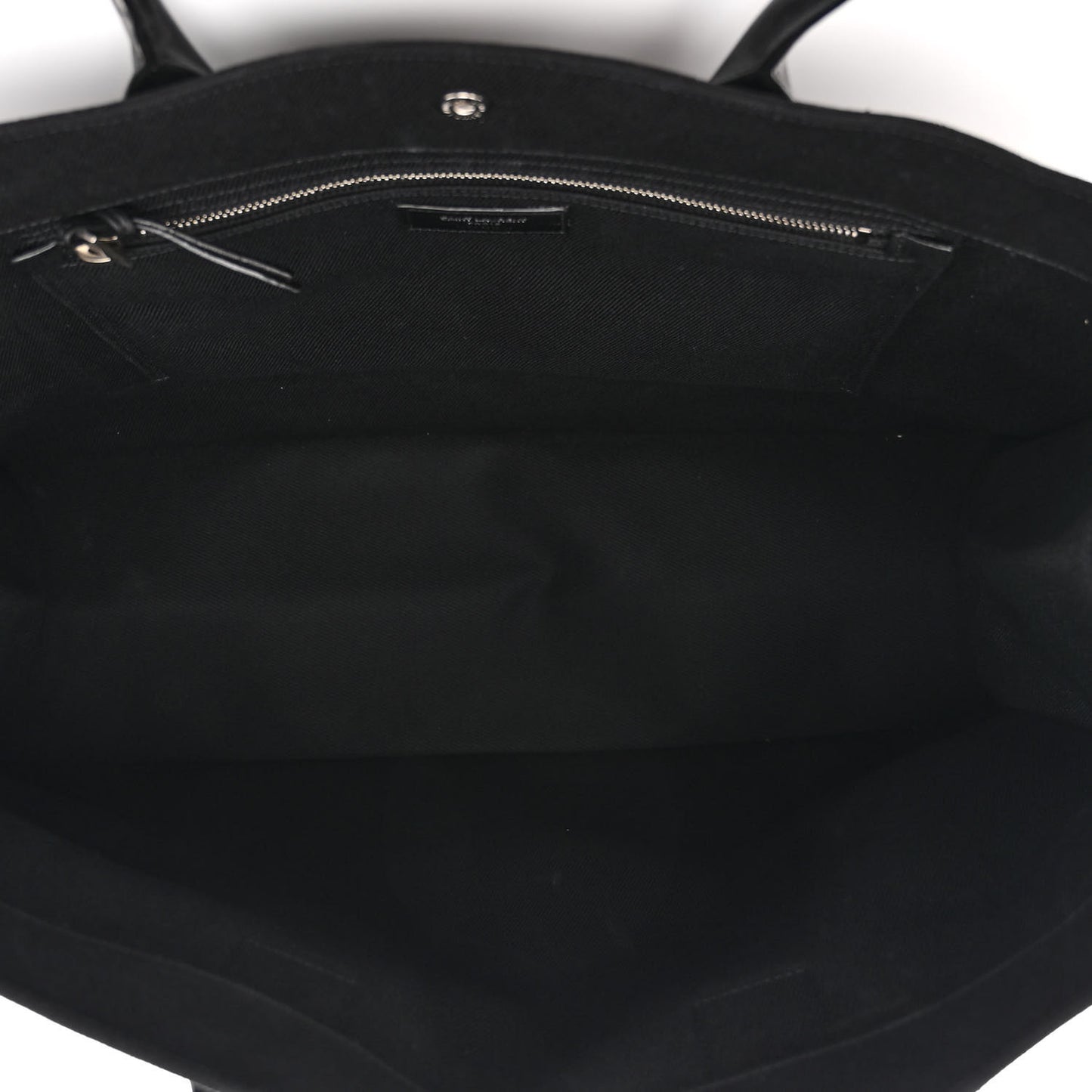 Linen Calfskin Rive Gauche Tote Black